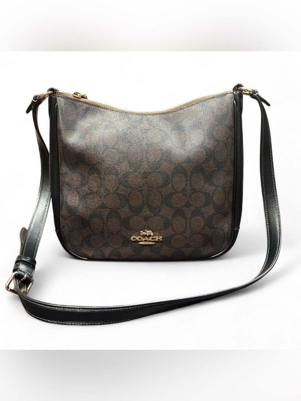 Coach Ellie File Bag in Signature Canvas 🖤🤎 Authentic